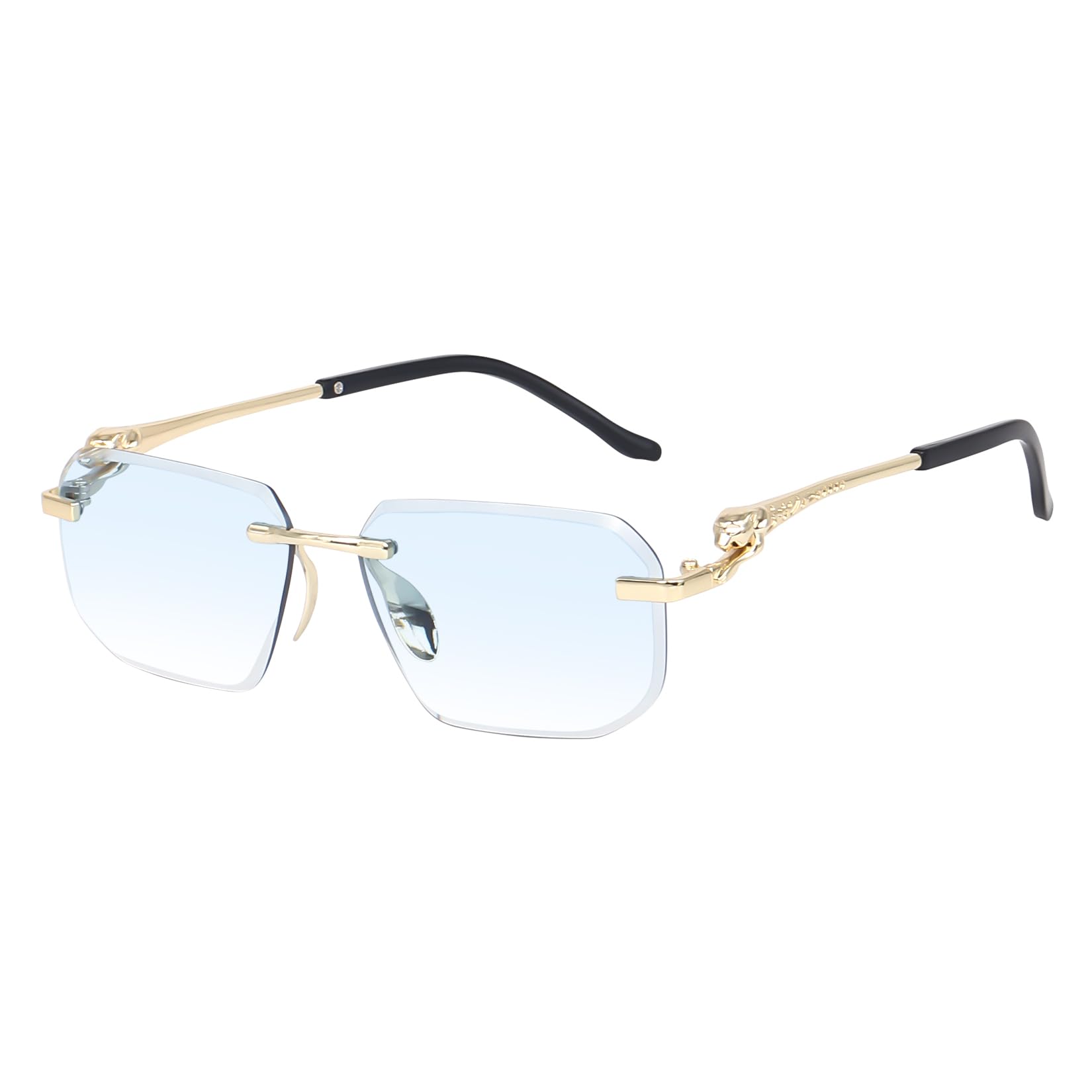 dervin Rimless Rectanglular Sunglasses For Men and Women | Unisex Frameless Sun Glasses Shades-picture-55