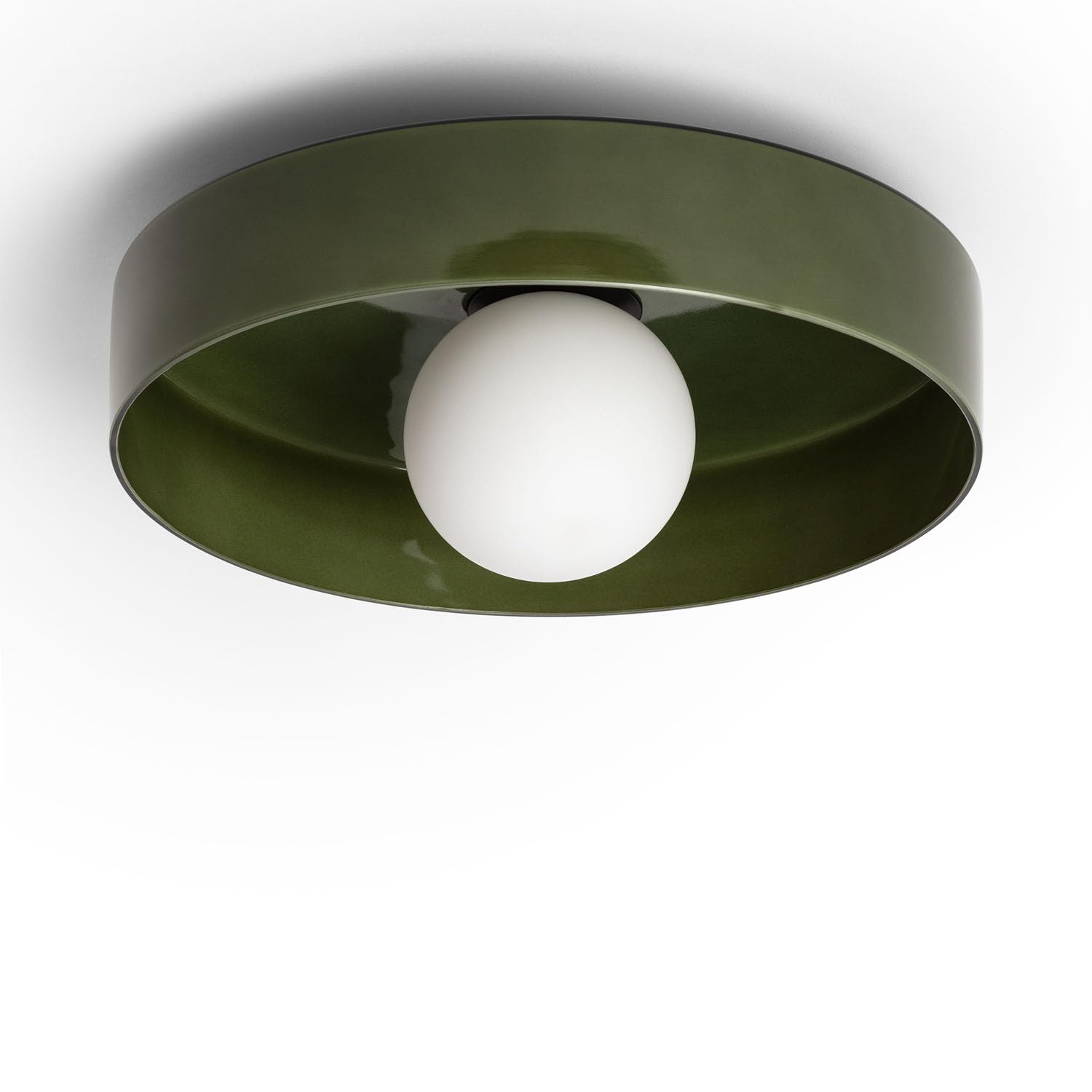 LEDKIA Plafón de Techo Cristal Elva S Verde | Ideal para Cocina, Comedor, Habitación