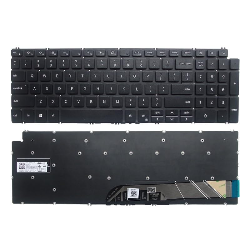 Clavier SP Silver Backlight pour Dell Inspiron 15-5501 5502 5508 5509 pièce de rechange