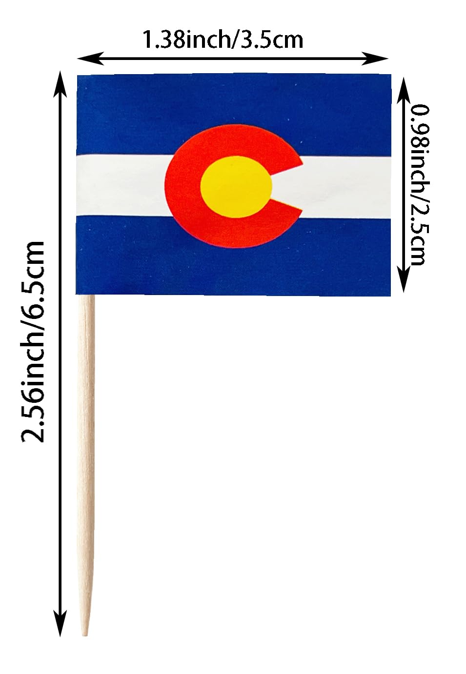 100 Pcs Colorado Flag Toothpicks - Mini State Flag Picks For Food, Cupcakes, Cocktails - View #11