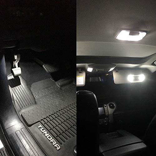 D15 Lighting Led Interior Light Kit For Toyota Tundra 2007-2021 6000K White Map Dome Visor Footwell Door Cargo License Plate Bulbs (18 Pieces) #TOP3