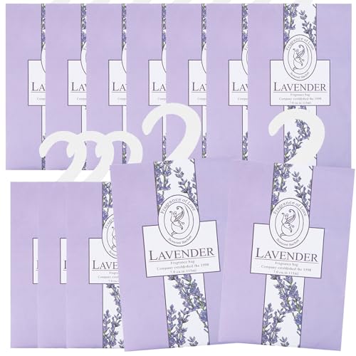 12pcs Profumatori Armadio e Cassetti, Profuma Armadio Vestiti, Profumatore Auto, Profumo Aromi Sacchetti Lavanda Profumati per Armadio Cassetti Armadietti, Scarpiera Deodorante Armadio (12lavanda)
