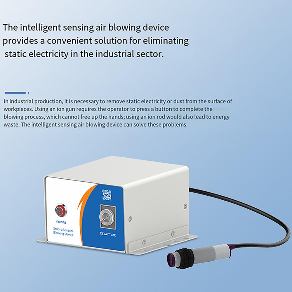 Eliminador De Estática Ionizador Antiestático, Pistola De Aire Ionizante con Dispositivo De Soplado por Inducción Y Tiempo De Chorro Ajustable, para Eliminación De Estática Industrial.