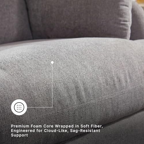 Image of Signature Design by Ashley Modmax Contemporary Swivel Glider Recliner, Manual Reclining Motion with Hidden Storage, Next-Gen Nuvella Performance Fabric for Nurseries, Light Gray, 42 inch W