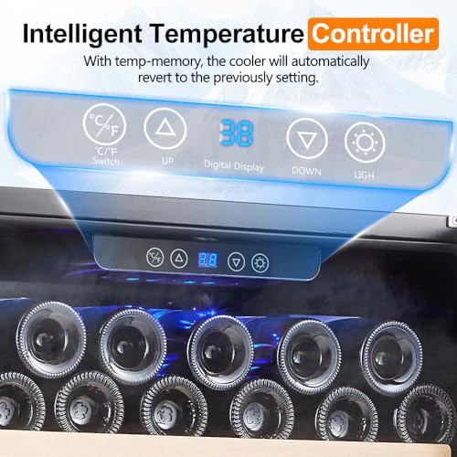 Image of Kalamera Mini Fridge Beverage and Wine Cooler Built-in or Freestanding - 118 Cans & 16 Bottles Capacity Wine Refrigerator Cooler