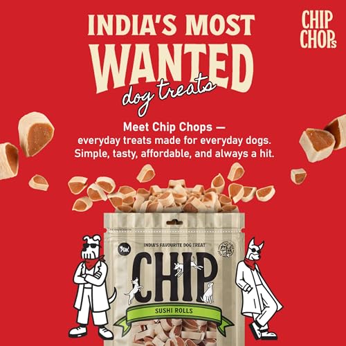 Image of Chip Chops Sushi Rolls Dog Treats - Healthy, Easily Digestible Protein Snacks for Training & Daily Reward - 2 X 70 g Treat Packs for All Dog Breeds