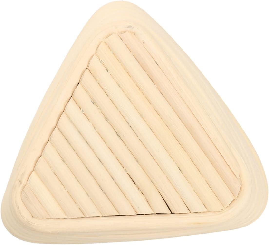 Ciieeo 6pcs Hand Woven Proofing Basket Triangular Baking Container Cover for Artisan Bread Non-stick Rattan Bowl for Home Bakery and