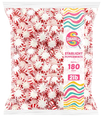 Bulk Starlight Peppermints Hard Candy – Approx. 180 Pieces, 2 lb ...