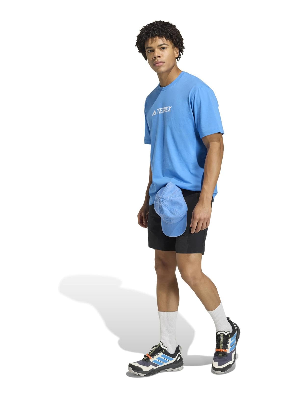 adidas Xperior Mid Herren Trekking Shorts inkl. Gürtel Leichte, elastische Wandershorts mit recyceltem Material, hohem Bund