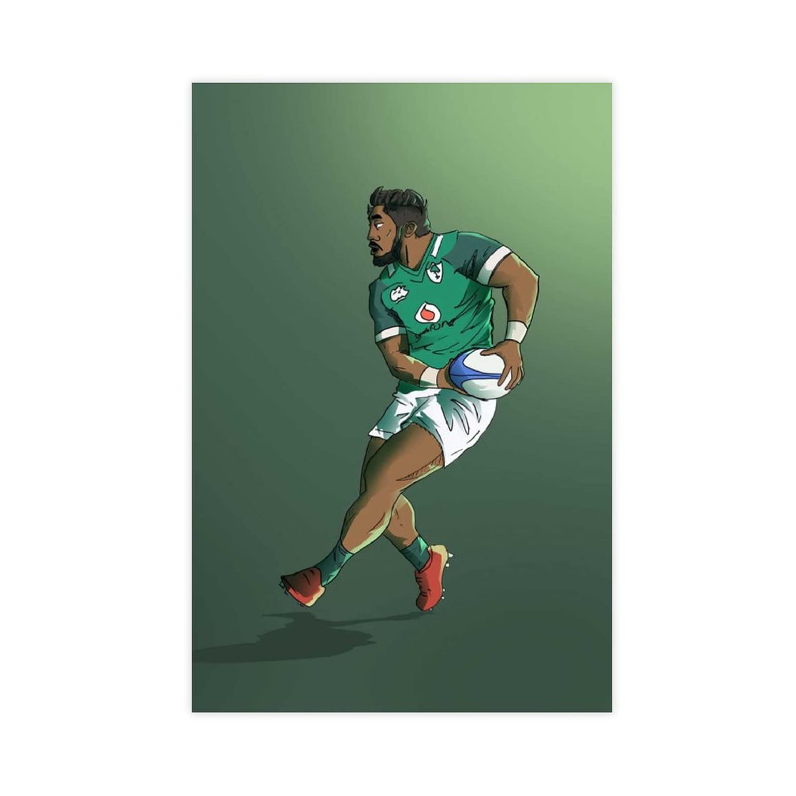 Lkjhlk Unframe-Style1 Bundee Aki Poster Ireland Rugby Football 4 Canvas Wall Art Decor Paintings For Living Room Home Decoration Unframe 12×18Inch(30×45Cm)
