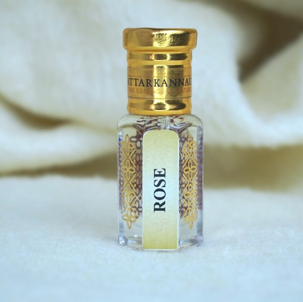 AttarKannauj Rose Attar Kannauj For Men, Roll-On Attar With Long Lasting Fragrance, Gift For Husband, Boyfriend, 100% Alcohol-Free, 12ml