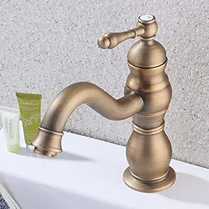 Aquieen Luxury Series Brass, Copper Basin Mixer Basin Tap, Royal - Antique Brass, Flawless Casting Finish