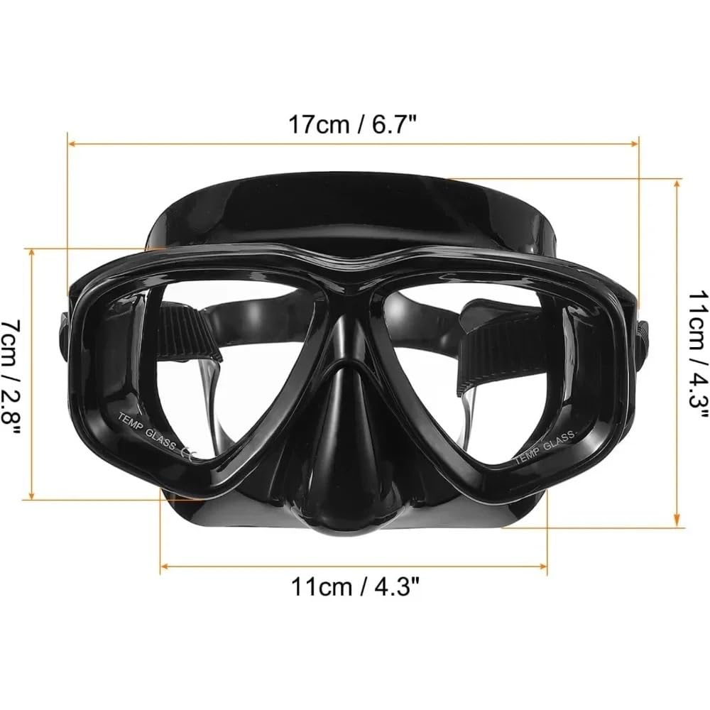 Tauchmasken Optische Tauchmaske, gehärtete Linse, Antibeschlag-freie Tauchbrille, Freedive Taucherbrille