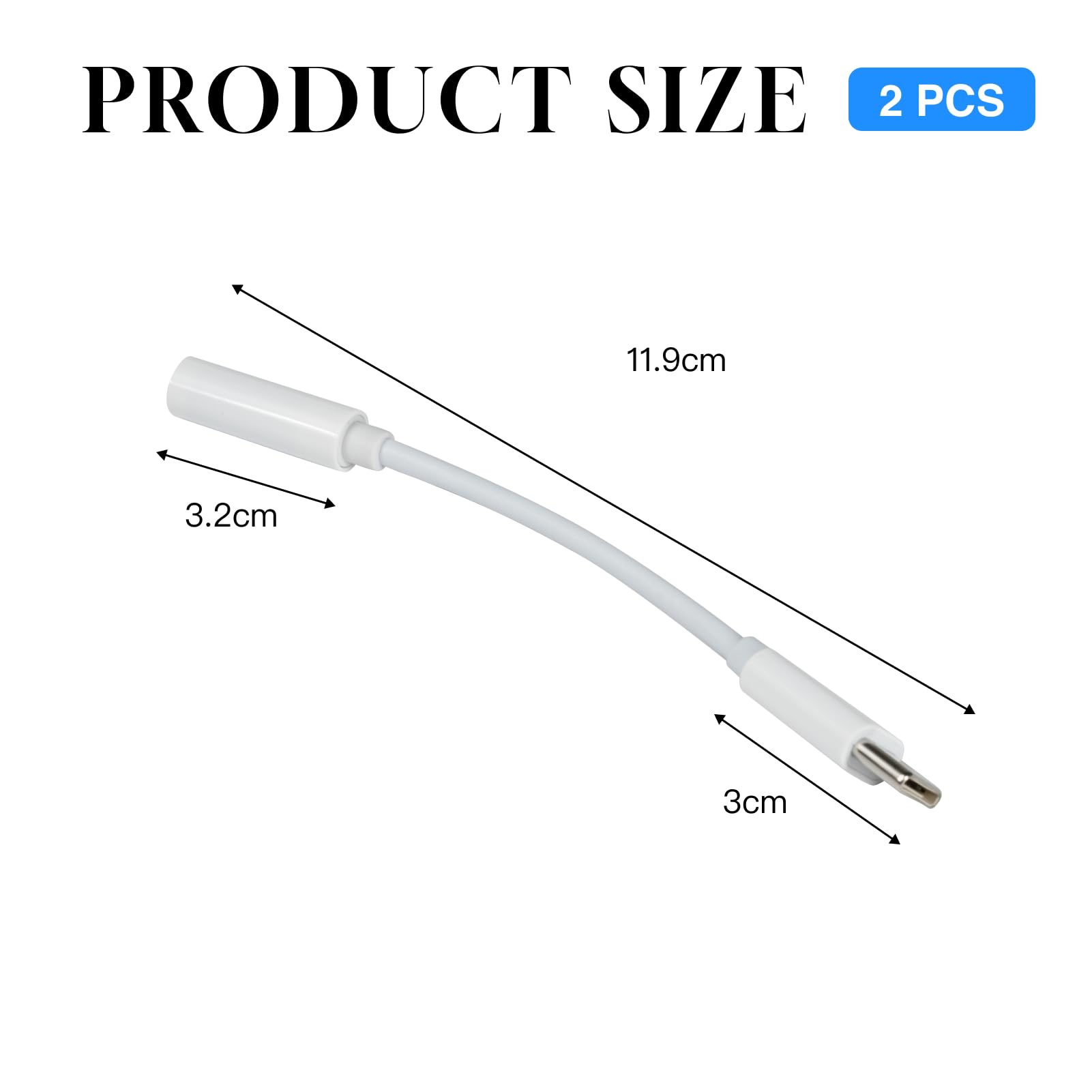 Adattatore USB C a jack AUX da 3,5 mm per OnePlus, Huawei, Samsung, Xiaomi, colore: bianco, plug and play, compatibile con molti dispositivi