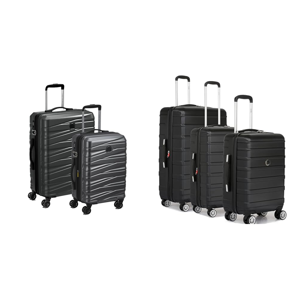 delsey paris Tiphanie Range The Set of 2 Luggage 55 Cms + 76 Cms (Small) & Large Size Polycarbonate + Margot Trolley Bags Set of 3 Cabin, Medium & Large Luggage Premium Hardside-picture-14