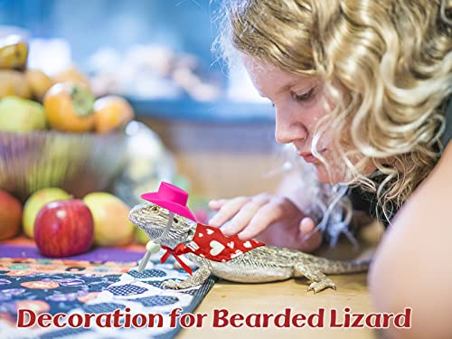 Vehomy 4pcs valentine's day bearded dragon outfit bearded dragon cowboy hat & lizard bandana small pet love heart scarf cowboy costume accessories for lizard hamster leopard gecko 6 Vehomy 4pcs valentine's day bearded dragon outfit bearded dragon cowboy hat & lizard bandana small pet love heart scarf cowboy costume accessories for lizard hamster leopard gecko - image 7