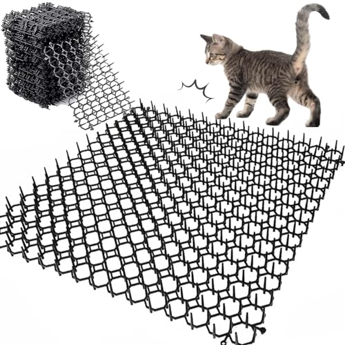12 Pezzi Dissuasori Per Gatti Con Punte 15x20 cm Picchi Rete Anti Gatto Tappetino Anti Gatto Con Punte Tappeto Anti Gatto Tappetino Repellente Dissuasore Per Gatti Per Gat ti Per Prato Giardino