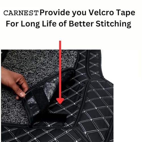 Image of FAM Enterprises Car Foot Mats Universal Non-Slip 7D Leather Car Floor Mats Compatible for Mahindra XEV 9S | Waterproof & Washable | Standard Size | Color - Black
