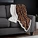 Sherpa Fleece Throw Blanket - 50x60-Inch Machine-Washable Reversible Throw - Fluffy Blankets for Couch, Chair, or Bed by Lavish Home (Leopard)
