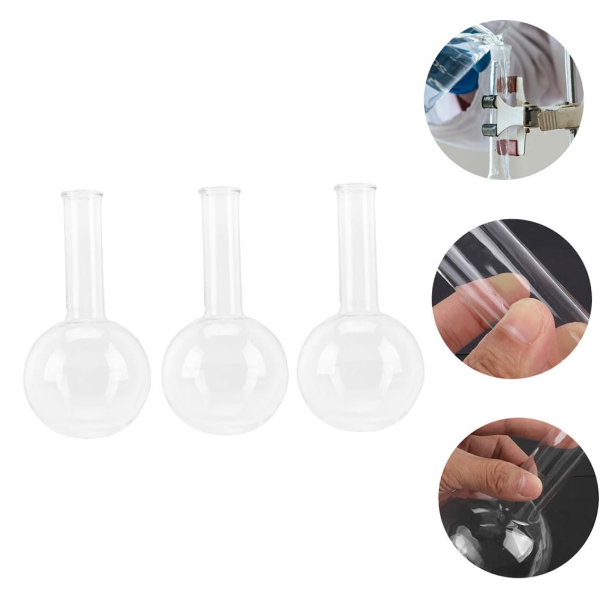 Siedekolben 250ml aus Glas für Chemie und Schule