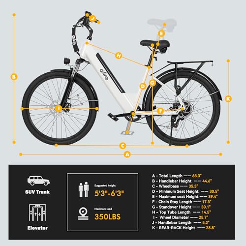 Qlife Cityone 2.0 Electric Bike for Adults,Up to