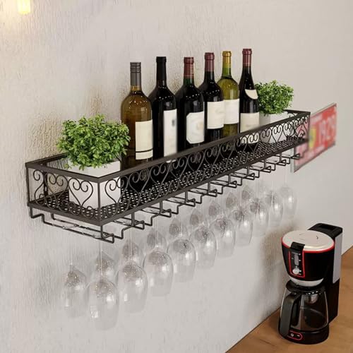 Solution de rangement de cuisine suspendue et casier à vin mural de style industriel - 5