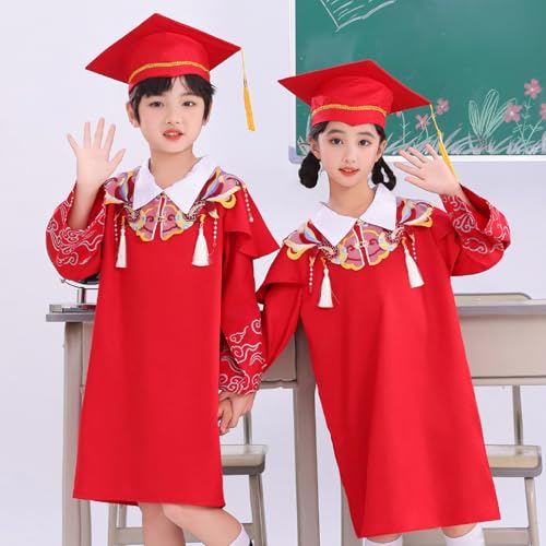 Image of Kindergarten 2025 Graduation Cap and Gown Tassel Sets with Charm 2PCS Graduations Stoles for Kids Grad Party Clothes