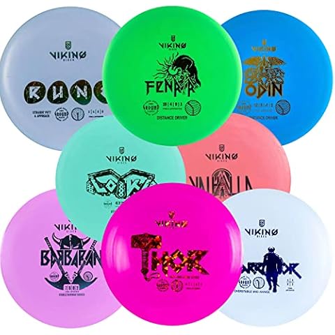 Viking Discs Original Disc Golf Set - 8 Frisbee Discs for Any Distance, PDGA Approved - Putter, Mid-Range, Fairway Driver, Distance Driver – Frisbee Golf Discs Set for Beginners and Professionals Cover