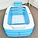 Grandes de color azul inflable Bañera adultos plástico plegable portátil bañera spa...