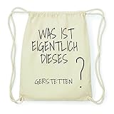 wetterradar gerstetten 100% Baumwolle JOllify GERSTETTEN Hipster Turnbeutel Tasche Rucksack aus Baumwolle - Farbe: Natur – Design: was ist eigentlich - Farbe: Natur