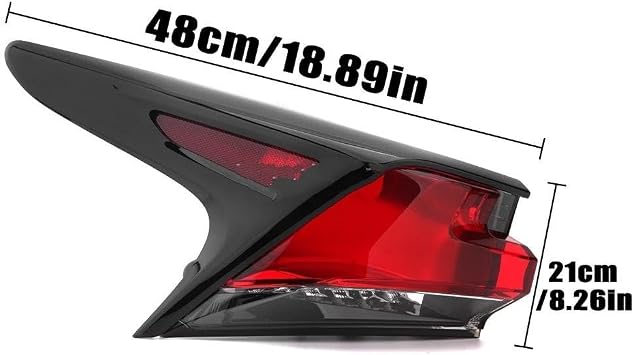 1 PC Outer Left/Right LED Tail Light For LEXUS For NX300 NX300h 2018-2021 Rear Lamp Turn Signal Brake Parking LX2804137 81560-78040 8156078040 LED Rear Tail Lights(Outer Right)