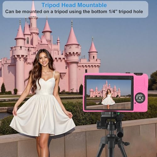 Funda para cámara Canon G7X Mark III de silicona rosa miniatura 3