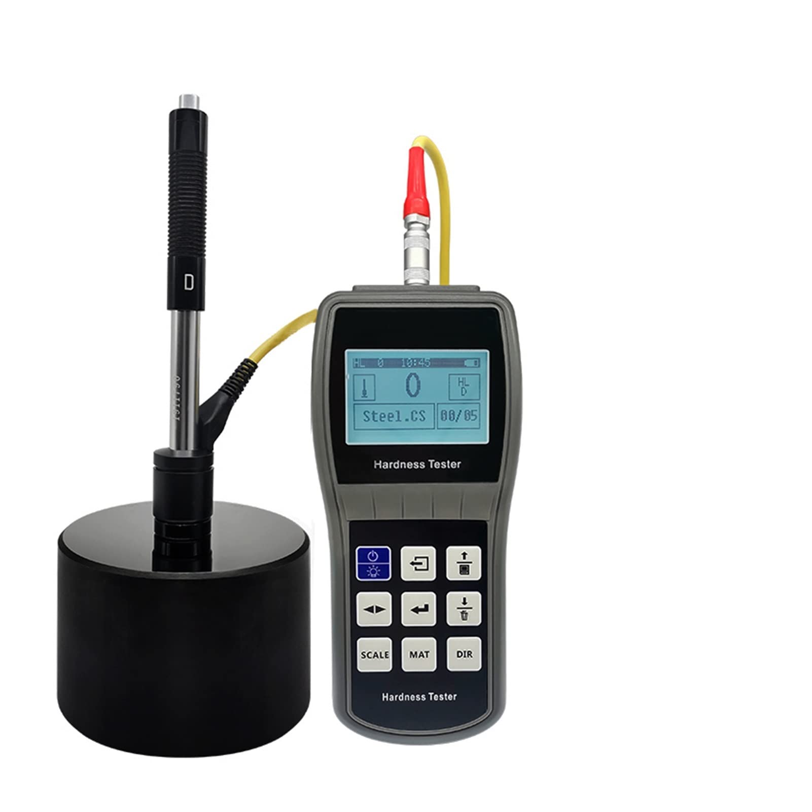 Twardościomierz, 6-w-1 Tester twardości metalu cyfrowy Rebound Leeb Twardość działania miernika HR, HL, HB, HV, HS, HRB Mierniki stali nierdzewnej(No Calibration Block)