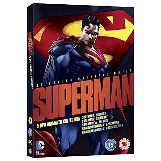 5 Animated Superman Movies Collection: Unbound + Doomsday + Superman vs The Elite + Superman/Batman: Apocalypse + Superman/Batman: Public Enemies (5-Disc Box Set)