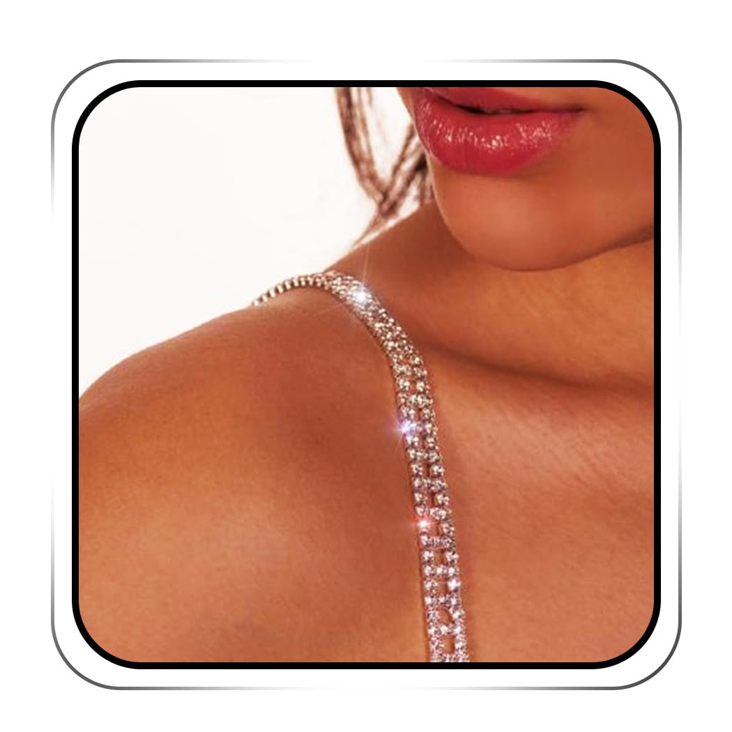 Strass Bra Straps Crystal Bra Strap Holder Anti-Skid Bra Shoulder Strap for Women