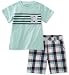 Tommy Hilfiger Baby Boys' 2 Pieces Short Set, Light Blue, 18M