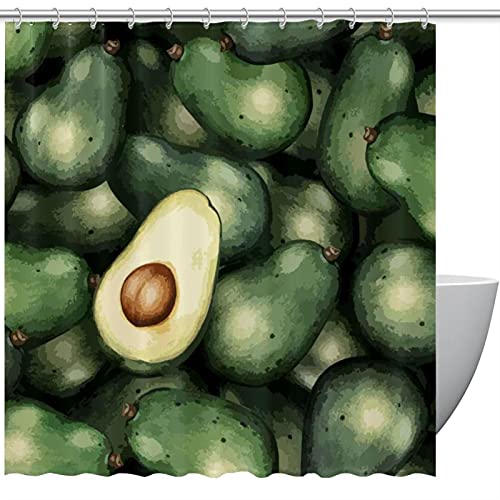 Rideau de douche vert avocat de qualité supérieure, dimensions 182,9 cm - 2