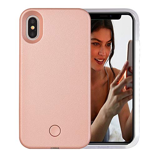 AUYOUWEI iPhone Xs Max Case, LED Illuminated Selfie Light Case Cover [Rechargeable] Light