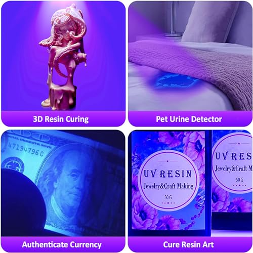 GIANTARM 3D Printer UV Resin Lamp, 360° Rotating Stand UV Resin Curing Light for SLA/DLP/LCD 3D Printing, Solidify Photosensitive 405nm 6W with 60w Output Affect, DIY Curing Enclosue - Image 6