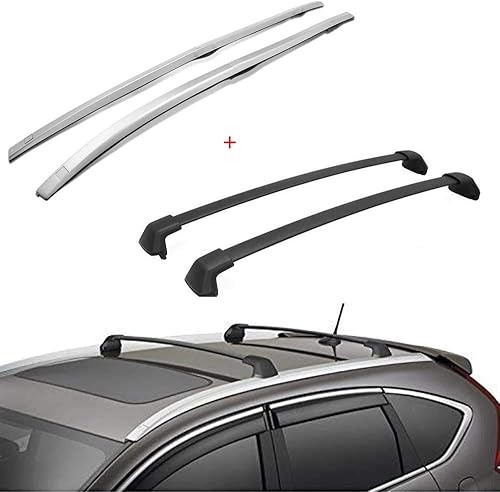 Miniatura 7 de Barra cruzada superior para portaequipajes ANTS PART para 2012-2016 Honda CRV CR-V Rieles transversales negros Negro,Barras transversales