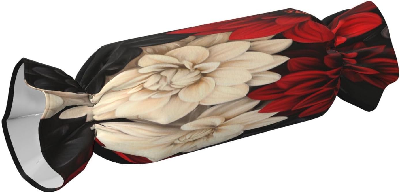 Mysterious Rose Cylindrical Pillow-Premium Bed Pillows, Side Sleeper Neck Support, Decorative Candy Design, Soft and Durable