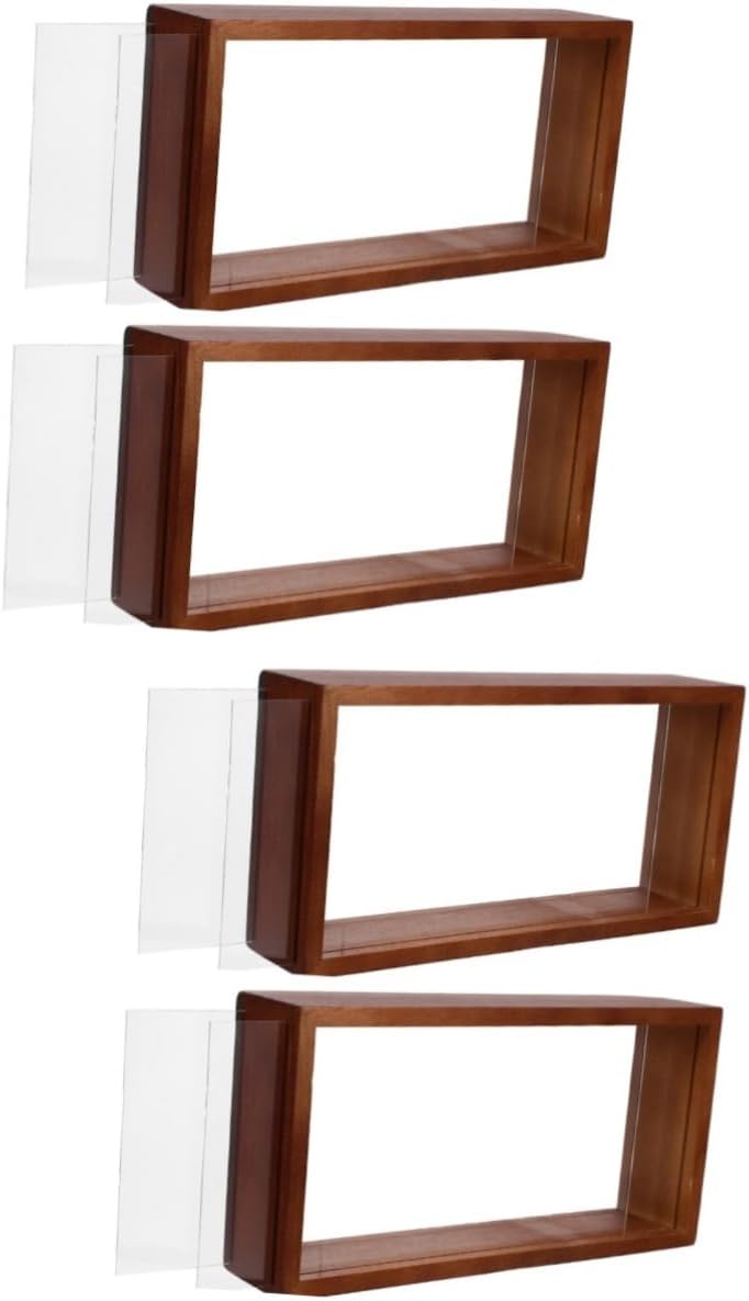 4pcs Dried Flower Display Case Shadow Box Frame for Specimens Pressed Flowers and Leaves Creative Display for Home Office Wedding Decor