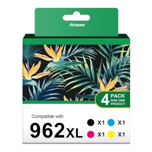 Ink 962XL Black and Color Combo Pack for HP 962 XL Ink Cartridges HP962XL Replacement for HP 9010 Ink Cartridges Work for OfficeJet Pro 9010 9015 9018 9020 9025 Printers (Black, Cyan, Magenta, Yellow)