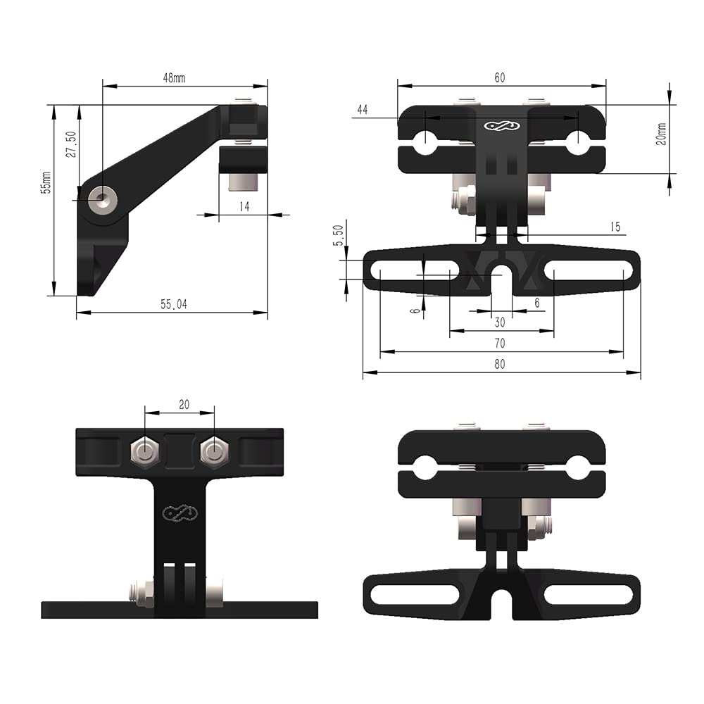 Bike Seat Cage Saddle Mount Adapter Road Bicycle Saddle Rail Mount Camera Holder for Gopro Camera