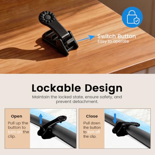 Image of Lockable Pee Pad Clips, with Adhesive Tape, for Indoor Wall Pads Secured, Extra Thick Clamps for Silicone Puppy Pad Holder Tary Secured, Tight Strong Clamp for Dogs, Cats Training