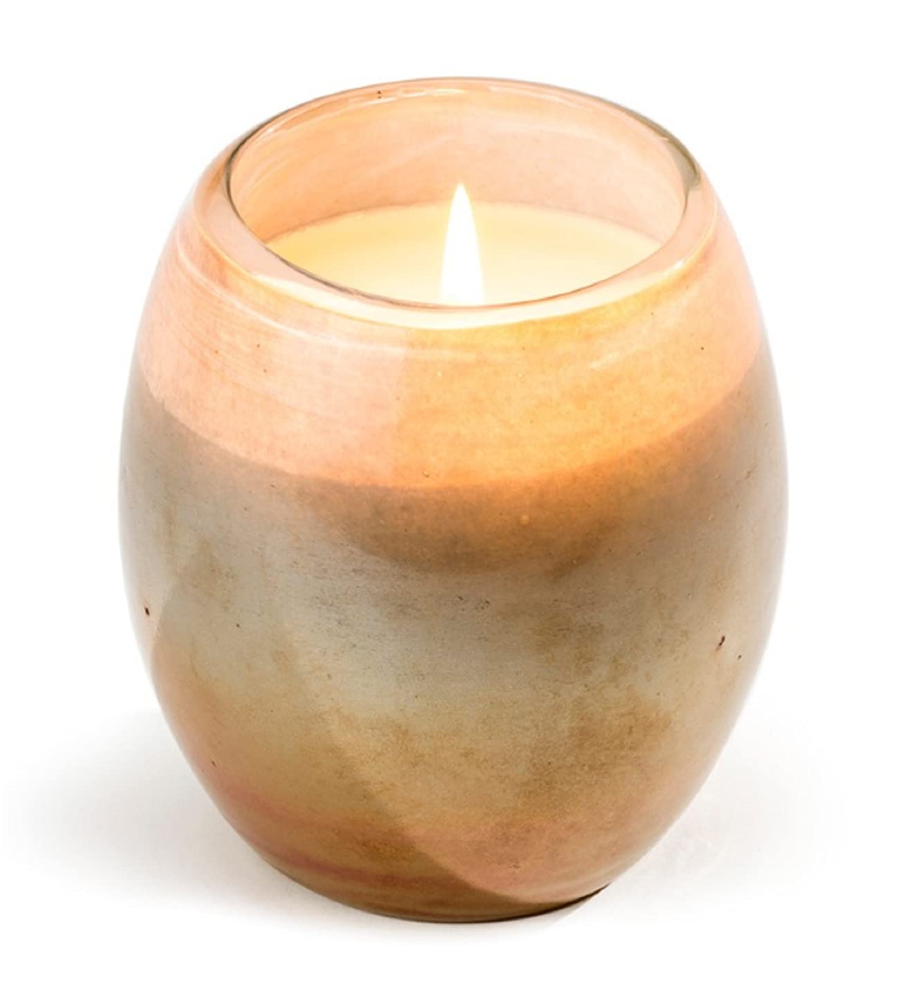 Dynasty Gallery 28211BZ-CLU Glisten Bronze Mist Glass Candle, 4.25-inch Height