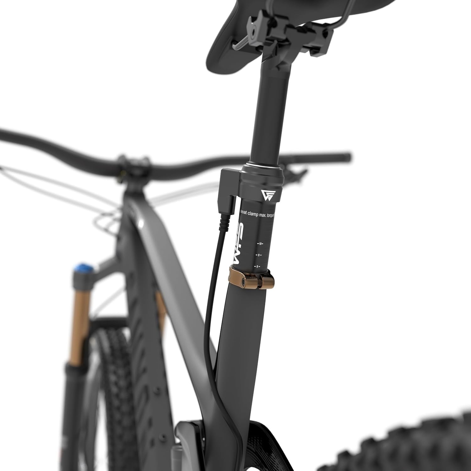 WFS Flex Internal Routing Dropper Post Kit with Adjustable Air Cartridge-27.2mm, Lightweight Aluminum Alloy Seatpost w/ Remote Lever for Mountain Bike, Road Bikes, Black
