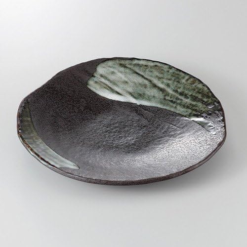 Set of 10, Unofu Brushed, 9.0 Transforming Plate, 10.6 x 10.6 x 1.5 inches (27.1 x 26.9 x 3.8 cm), 26.5 oz (755 g), Japanese Dish, Restaurant, Inn, Japanese Tableware, Commercial Use