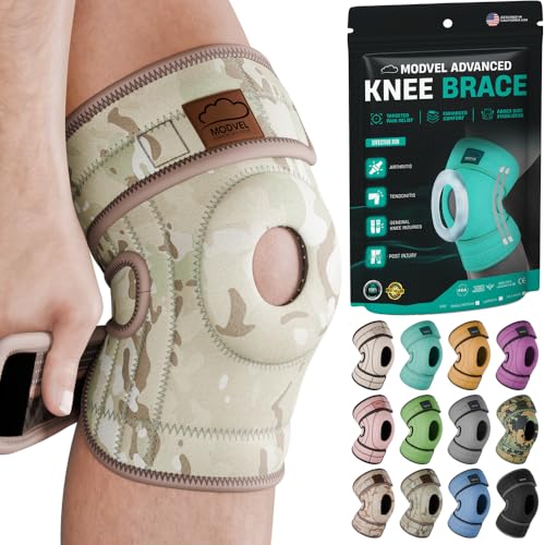 Image of Modvel ELITE Knee Brace for Men & Women - Patella Gel Pads & Side Stabilizers for ACL, Meniscus Tear, Arthritis & Injury Recovery - Maximum Support for Running, Sports & Joint Pain Relief