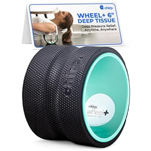 Chirp Wheel Foam Roller – Targeted Back & Neck Pain Relief, Muscle Massage, Trigger Point Therapy, High-Density Foam Tool for Physical Therapy, Stretching & Exercise, 500lbs Capacity, 6 Inch Mint